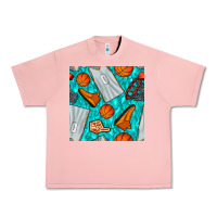Salmon basketball uniform and hoop seamless pattern Urban Heavy Tee - BundleAndBundleShop