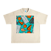 Sandshell basketball uniform and hoop seamless pattern Urban Heavy Tee - BundleAndBundleShop
