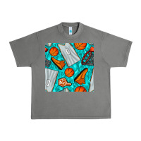 Tornado basketball uniform and hoop seamless pattern Urban Heavy Tee - BundleAndBundleShop