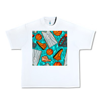 White basketball uniform and hoop seamless pattern Urban Heavy Tee - BundleAndBundleShop