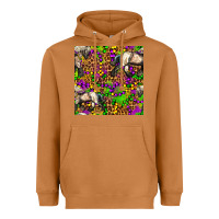Meerkat mardi gras leopard horse seamless pattern Heavyweight Hoodie - FaDigitalArtStudio
