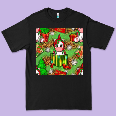 Christmas Unicorn And Gift Box Premium Tee Designed By Nancycooperartshop