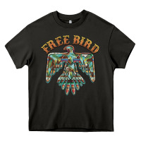 Asphalt free bird feathers thunderbird Heavy Core Tee - BarkalooDesign
