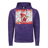 Cloud Purple candy cane gnome Vintage Hoodie - MaliasSmallBusiness