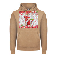 Vintage Coffee candy cane gnome Vintage Hoodie - MaliasSmallBusiness