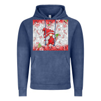Vintage Denim candy cane gnome Vintage Hoodie - MaliasSmallBusiness