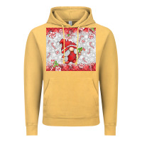 Vintage Mustard candy cane gnome Vintage Hoodie - MaliasSmallBusiness