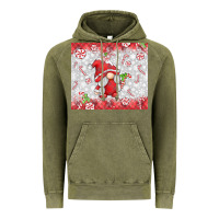 Vintage Olive candy cane gnome Vintage Hoodie - MaliasSmallBusiness