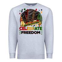 Heather Grey Juneteenth celebrate freedom Premium Sweatshirt - FaDigitalArtStudio