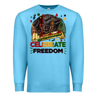 Ocean Blue Juneteenth celebrate freedom Premium Sweatshirt - FaDigitalArtStudio