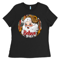 Black believe Santa Claus Christmas Ladies Tee - Jasminsmagicworld