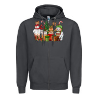 Smoke christmas polar bear reindeer and snowman coffee c Zipper Hoodie - CowGirlArtShop