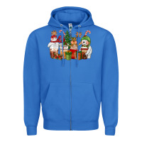 True Royal christmas polar bear reindeer and snowman coffee c Zipper Hoodie - CowGirlArtShop