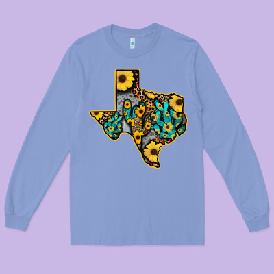 Western Texas Map Long Sleeve Tee Designed By Bettercallsaul