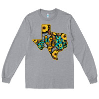 Heather Grey Western Texas Map Long Sleeve Tee - Bettercallsaul