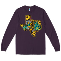 Plum Western Texas Map Long Sleeve Tee - Bettercallsaul