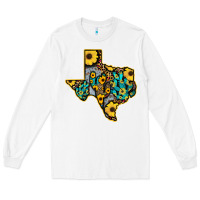 White Western Texas Map Long Sleeve Tee - Bettercallsaul