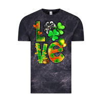 Cloud Black St.Patrick Love With Clover Vintage Tee - BundleAndBundleShop