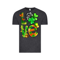 Vintage Black St.Patrick Love With Clover Vintage Tee - BundleAndBundleShop