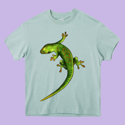 Green Lizard Illustrations Heavy Core Tee Designed By Lillyallendesigns