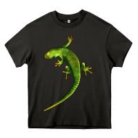 Asphalt Green Lizard Illustrations Heavy Core Tee - LillyAllenDesigns