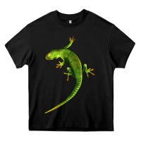Black Green Lizard Illustrations Heavy Core Tee - LillyAllenDesigns
