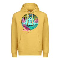 Antique Gold life is better at the beach Premium Hoodie - JahusDesignShop