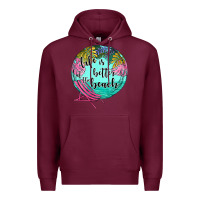 Burgundy life is better at the beach Premium Hoodie - JahusDesignShop