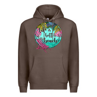 Coffee life is better at the beach Premium Hoodie - JahusDesignShop