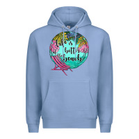 Colony Blue life is better at the beach Premium Hoodie - JahusDesignShop