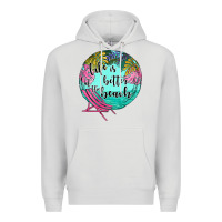 Dove Grey life is better at the beach Premium Hoodie - JahusDesignShop