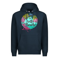Navy life is better at the beach Premium Hoodie - JahusDesignShop