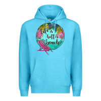 Ocean Blue life is better at the beach Premium Hoodie - JahusDesignShop