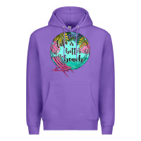 Purple life is better at the beach Premium Hoodie - JahusDesignShop