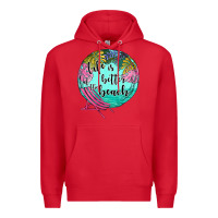 Red life is better at the beach Premium Hoodie - JahusDesignShop