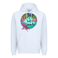 White life is better at the beach Premium Hoodie - JahusDesignShop