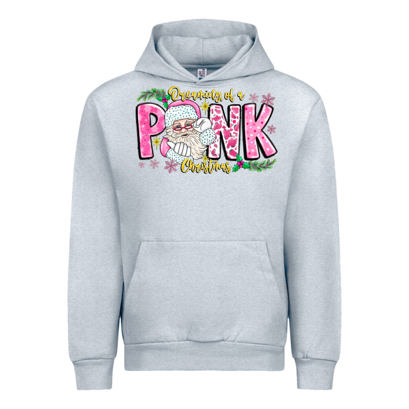 Dreaming Of A Pink Christmas Urban Hoodie by CowhideDigitalArt | Teevron