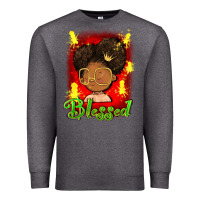 Charcoal Heather blessed juneteenth Premium Sweatshirt - FaDigitalArtStudio