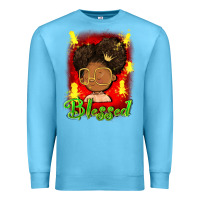 Ocean Blue blessed juneteenth Premium Sweatshirt - FaDigitalArtStudio