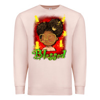 Pale Pink blessed juneteenth Premium Sweatshirt - FaDigitalArtStudio
