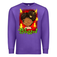 Purple blessed juneteenth Premium Sweatshirt - FaDigitalArtStudio