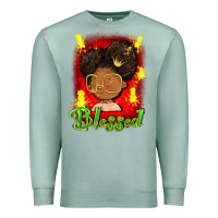 Seafoam blessed juneteenth Premium Sweatshirt - FaDigitalArtStudio