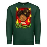Sports Green blessed juneteenth Premium Sweatshirt - FaDigitalArtStudio