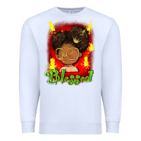 White blessed juneteenth Premium Sweatshirt - FaDigitalArtStudio