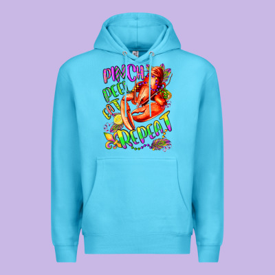Pinch Peel Eat Repeat Mardi Gras Olivia Premium Hoodie Designed By Oliviacreatesart