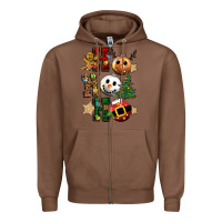 Chestnut ho ho ho christmas Zipper Hoodie - CowGirlArtShop