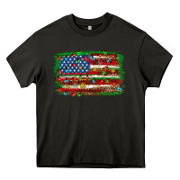 Asphalt Christmas american flag Heavy Core Tee - NancyCooperArtShop