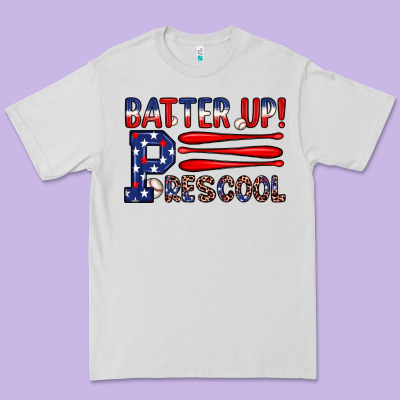 Batter Up Preschool Premium Tee Designed By Jahusdesignshop