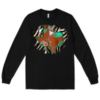 Black Western Horsehide Texas Flag Long Sleeve Tee - Bettercallsaul
