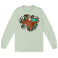 Matcha Western Horsehide Texas Flag Long Sleeve Tee - Bettercallsaul